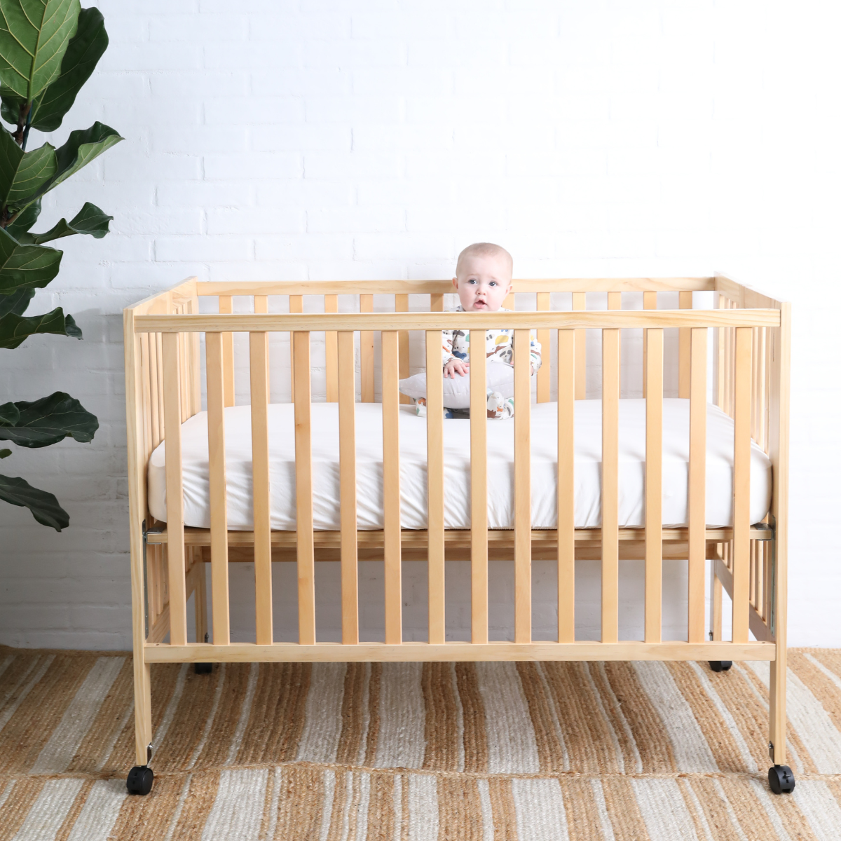 Full Size Portable Wooden Crib